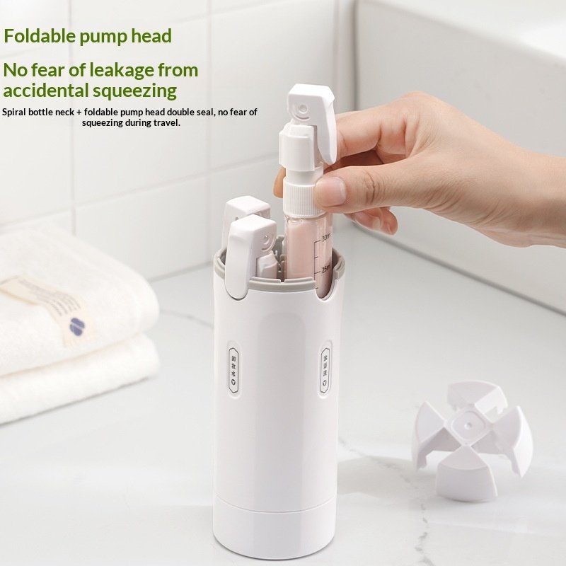 4 In 1 Travel Dispenser Portable Travel Bottles Leak Proof Leakproof Travel Container For Perfume Shampoo Conditioner Lotion – Image 8